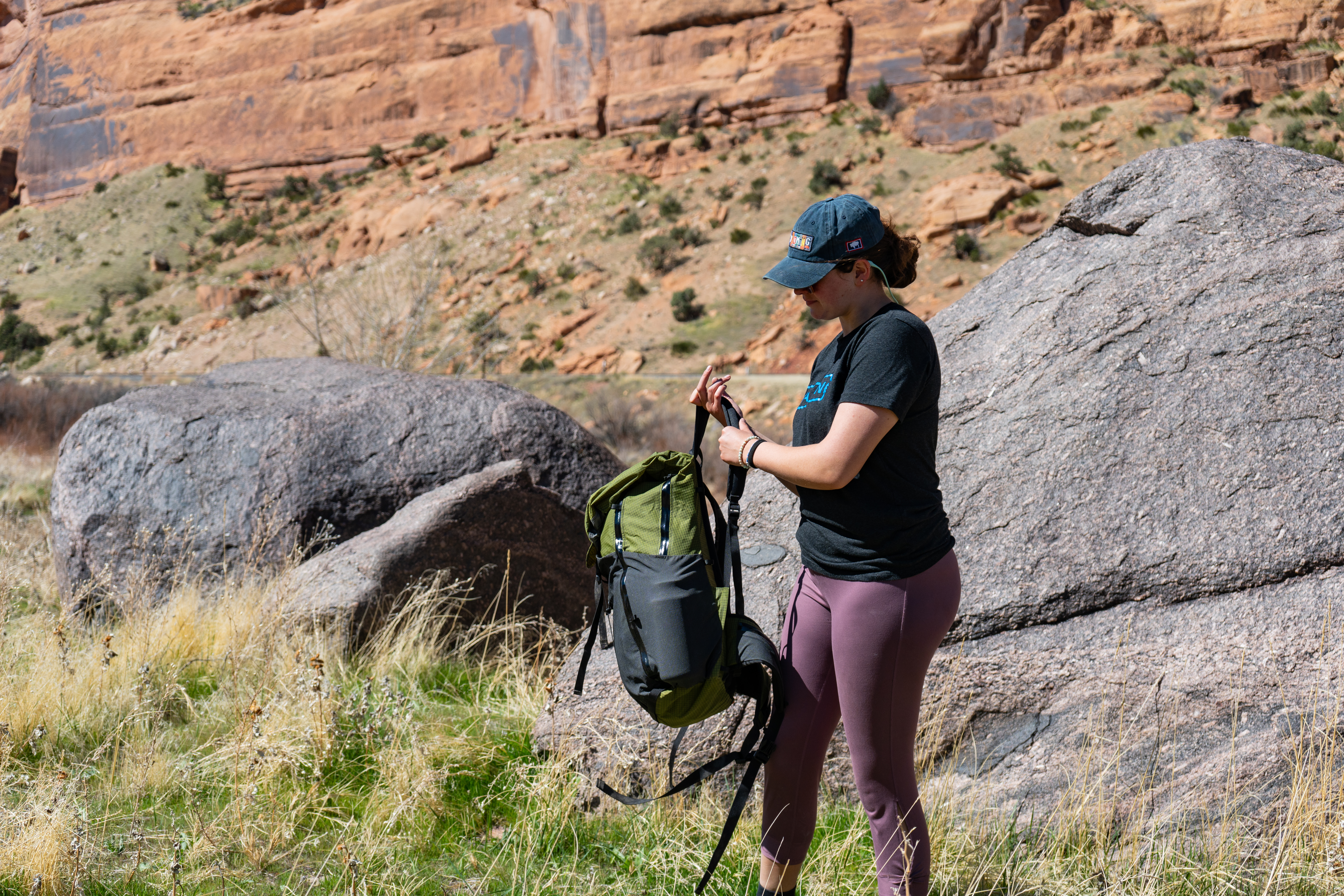 backpacker puts on Seek Outside Silverton day pack